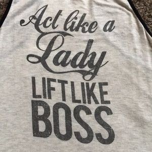 Flowey workout tank crossfit slogan.